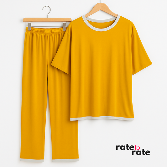 Mustard Glow Lounge Set – Comfort Series by Rate to Rate
