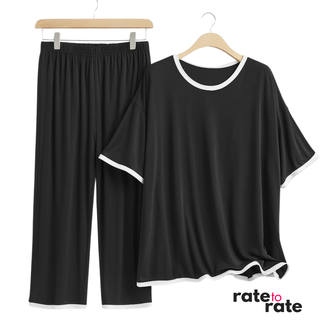 Noir Lounge Set – Black & White Classic by Rate to Rate