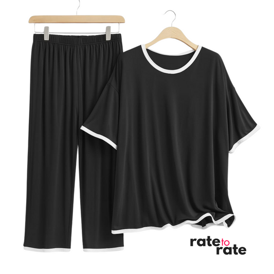 Noir Lounge Set – Black & White Classic by Rate to Rate