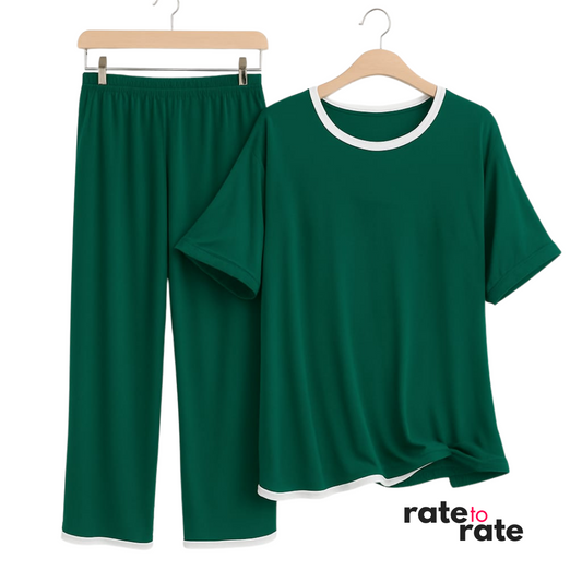 Emerald Ease Lounge Set – Deep Green Edition by Rate to Rate