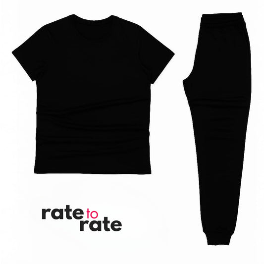 Black Tee + Black Trouser Set
